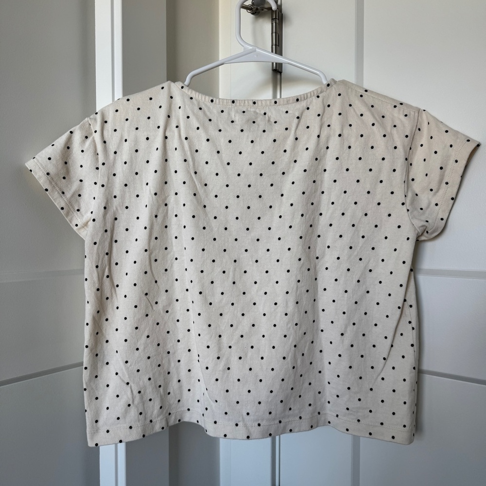 Madewell Cap-Sleeve Boxy Tee in Polka Dot sz xS - Picture 3 of 4